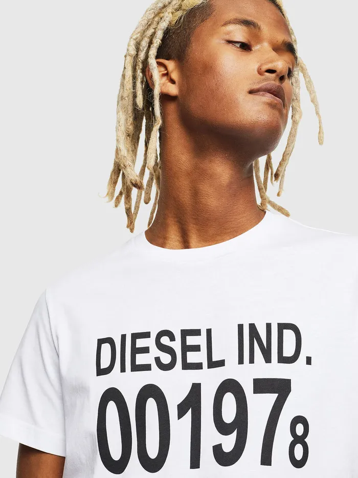 Diesel Tshirts Mens TDIEGO001978 White Gift Ideas