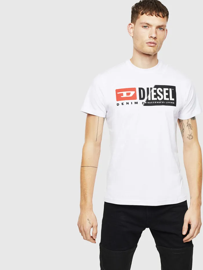 Diesel Tshirts Mens TDIEGOCUTY White Near Me
