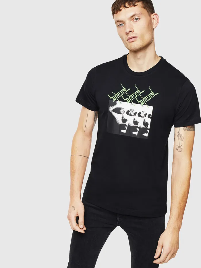 Diesel Tshirts Mens TDIEGOJ12 Black Online