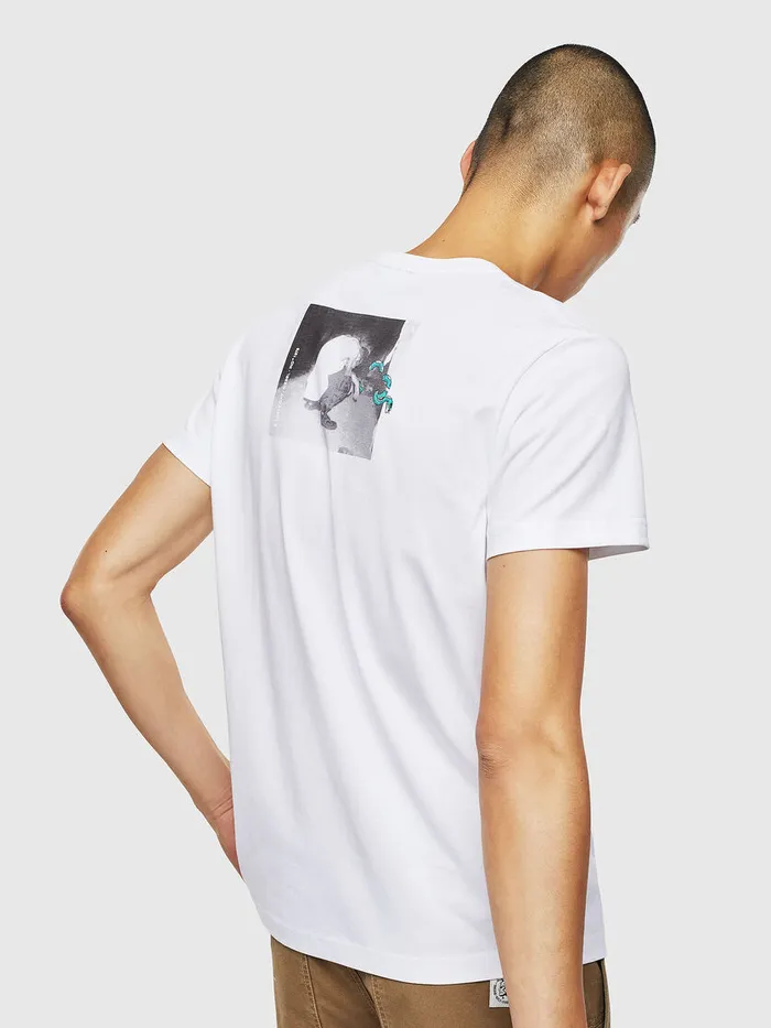 Diesel Tshirts Mens TDIEGOJ20 White Cheap On Sale