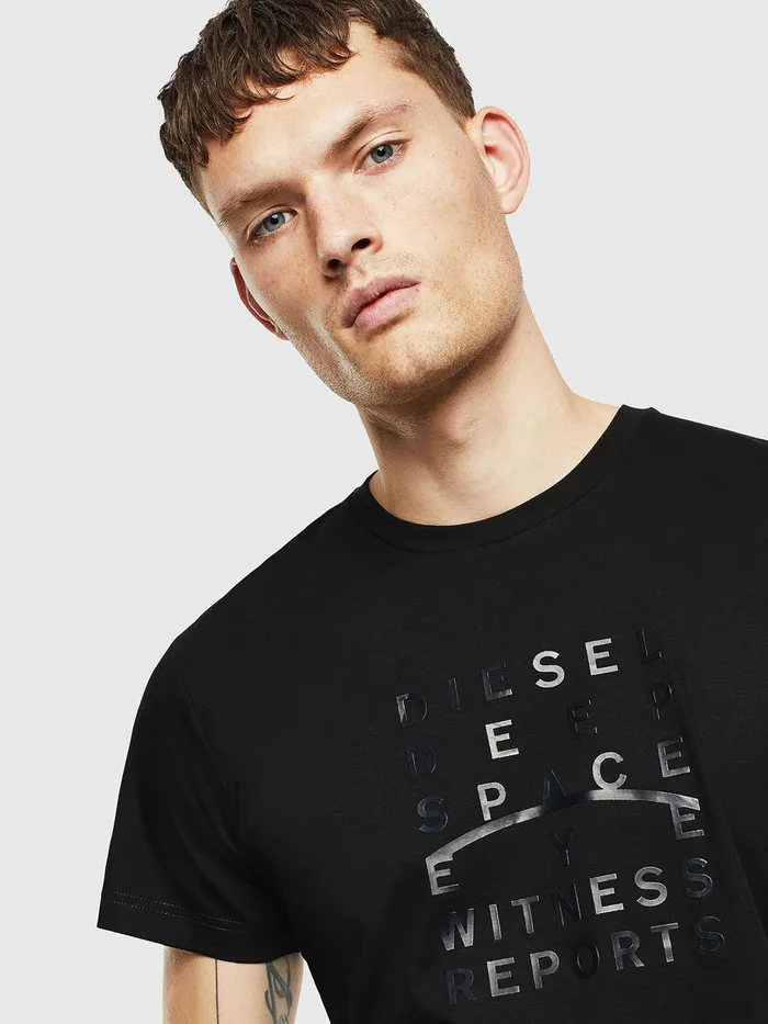Diesel Tshirts Mens TDIEGOJ8 Black For Sale
