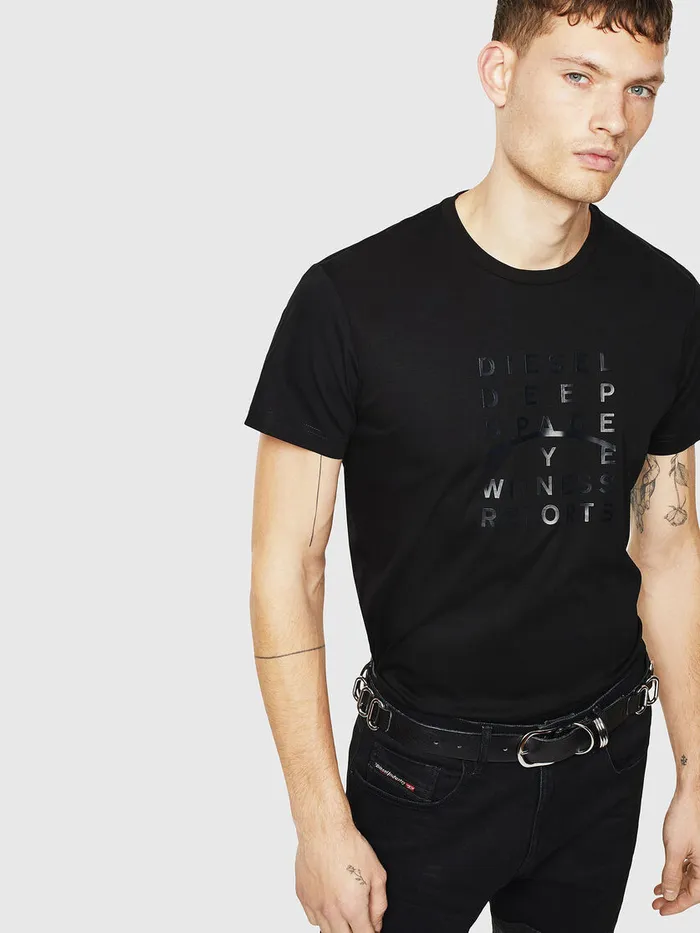 Diesel Tshirts Mens TDIEGOJ8 Black For Sale
