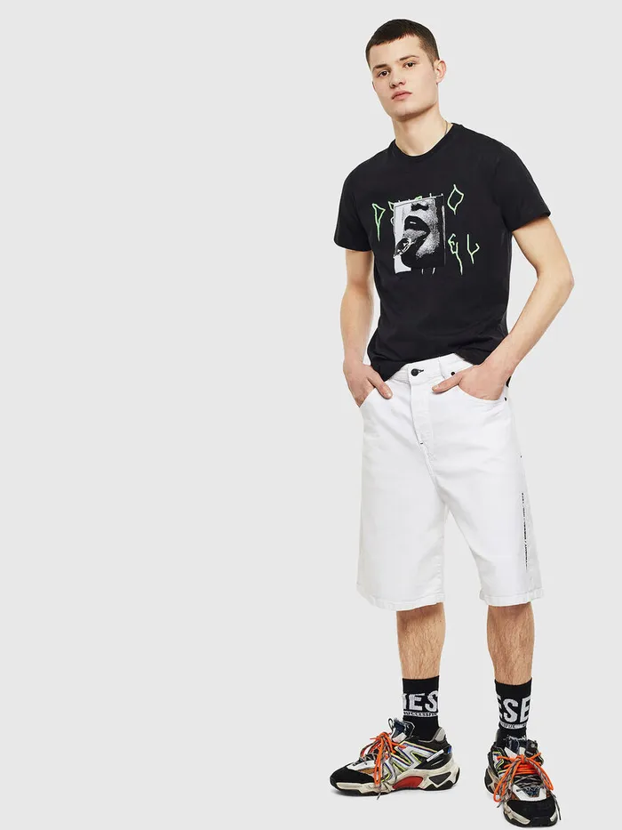 Diesel Tshirts Mens TDIEGOS12 Black Popular