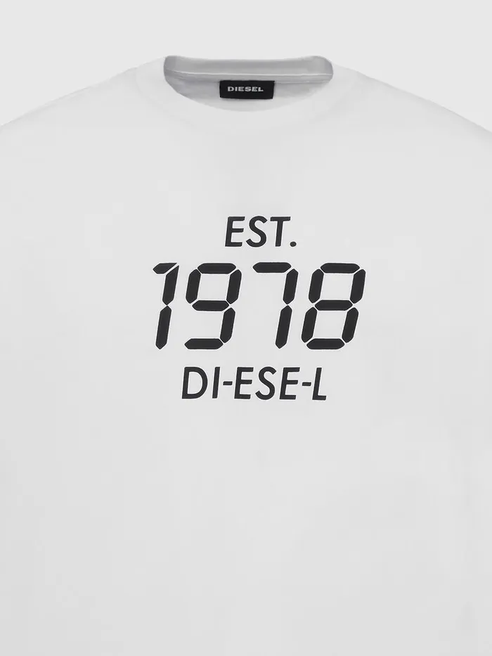 Diesel Tshirts Mens TDIEGOSX42 White Gift Ideas