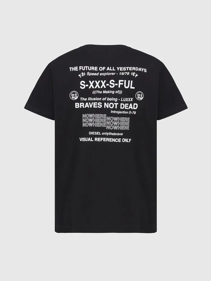 Diesel Tshirts Mens TDIEGOSX44 Black Popular