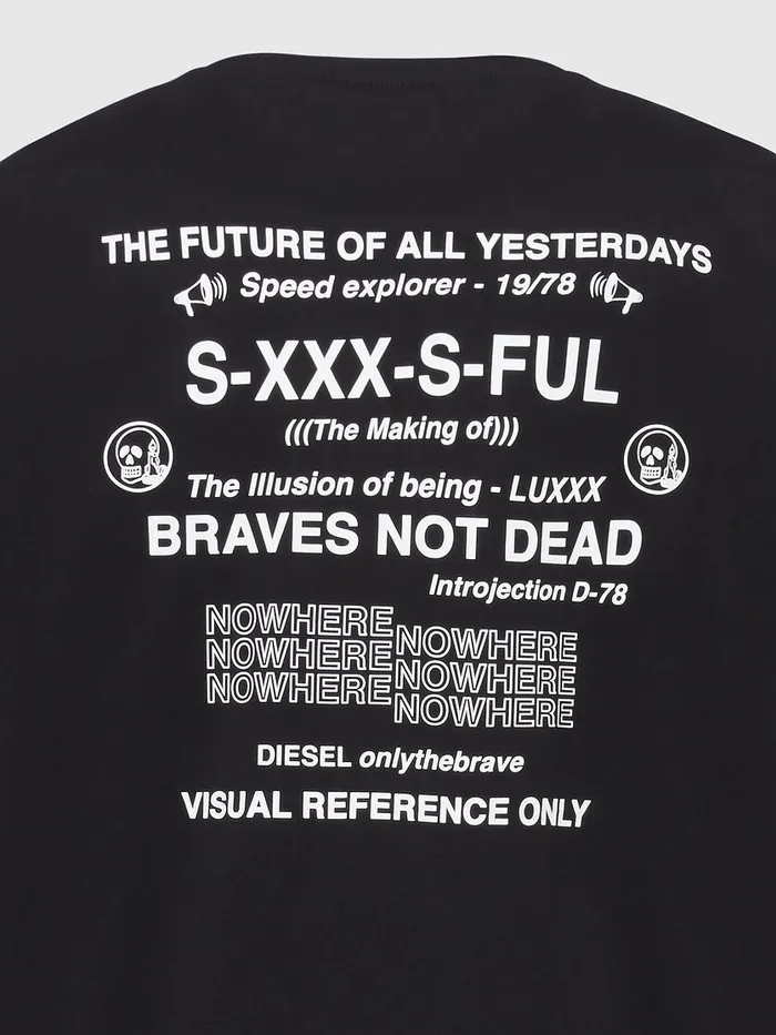 Diesel Tshirts Mens TDIEGOSX44 Black Popular