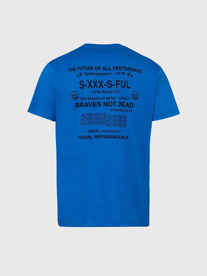 Diesel Tshirts Mens TDIEGOSX44 Light Blue Gift for Friend