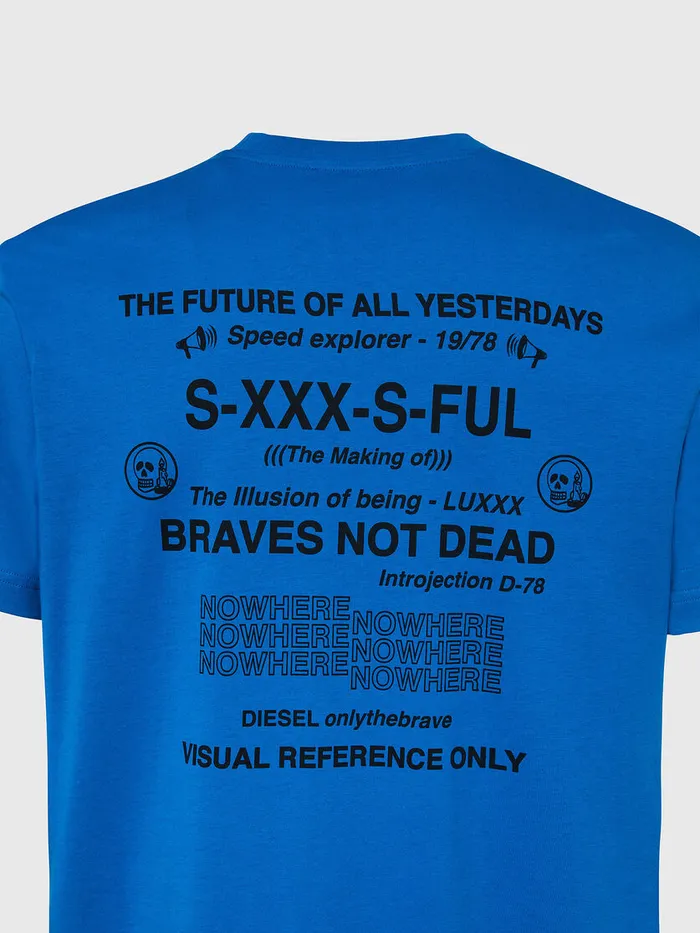 Diesel Tshirts Mens TDIEGOSX44 Light Blue Gift for Friend
