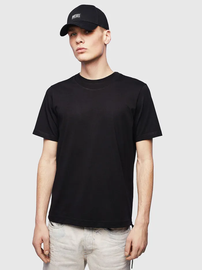 Diesel Tshirts Mens THUSTY Black Cheap On Sale