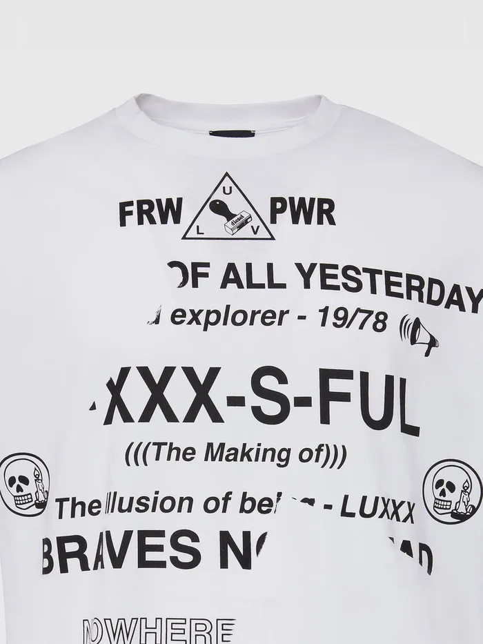 Diesel Tshirts Mens TJUSTFOLDED White On Sale