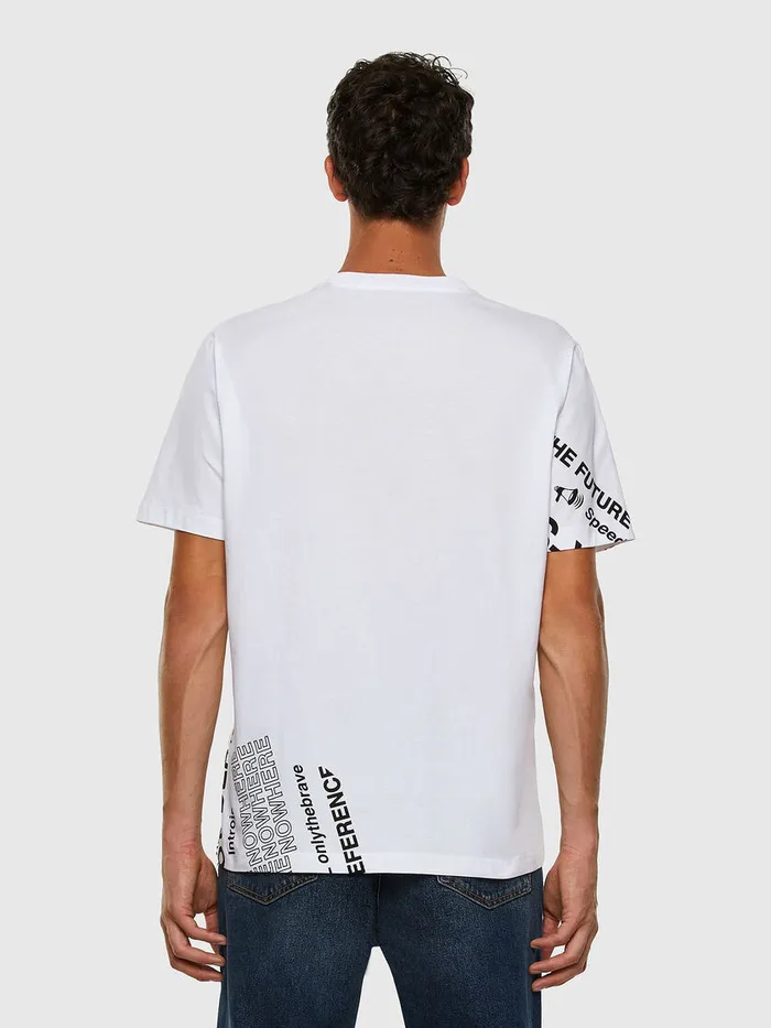 Diesel Tshirts Mens TJUSTFOLDED White On Sale