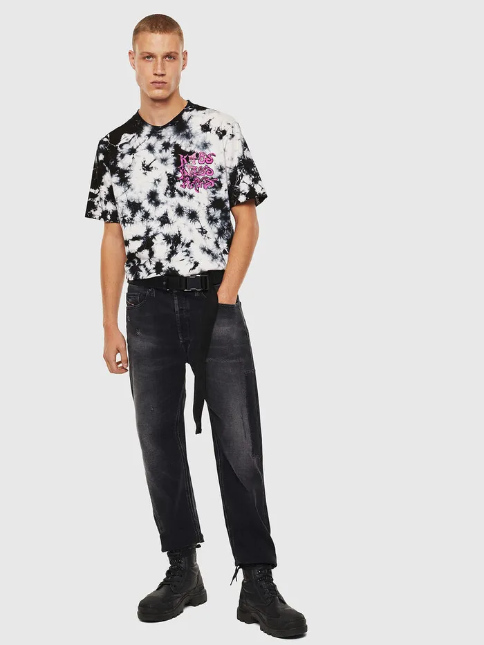 Diesel Tshirts Mens TJUSTJ23 BlackWhite Near Me