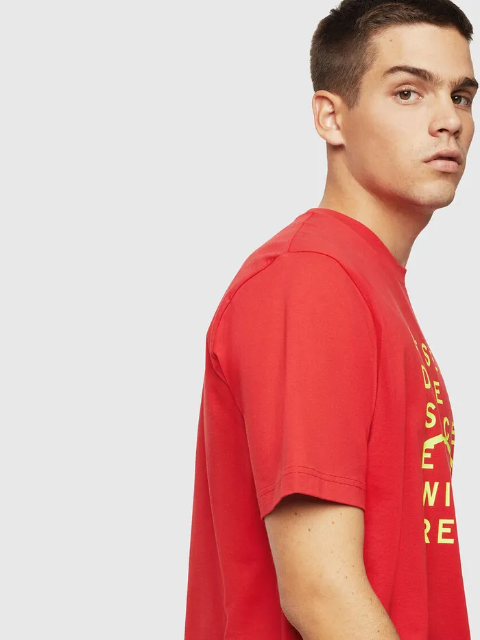 Diesel Tshirts Mens TJUSTJ5 Red Online