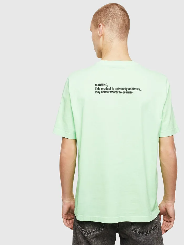 Diesel Tshirts Mens TJUSTNEON Green Fluo Popular