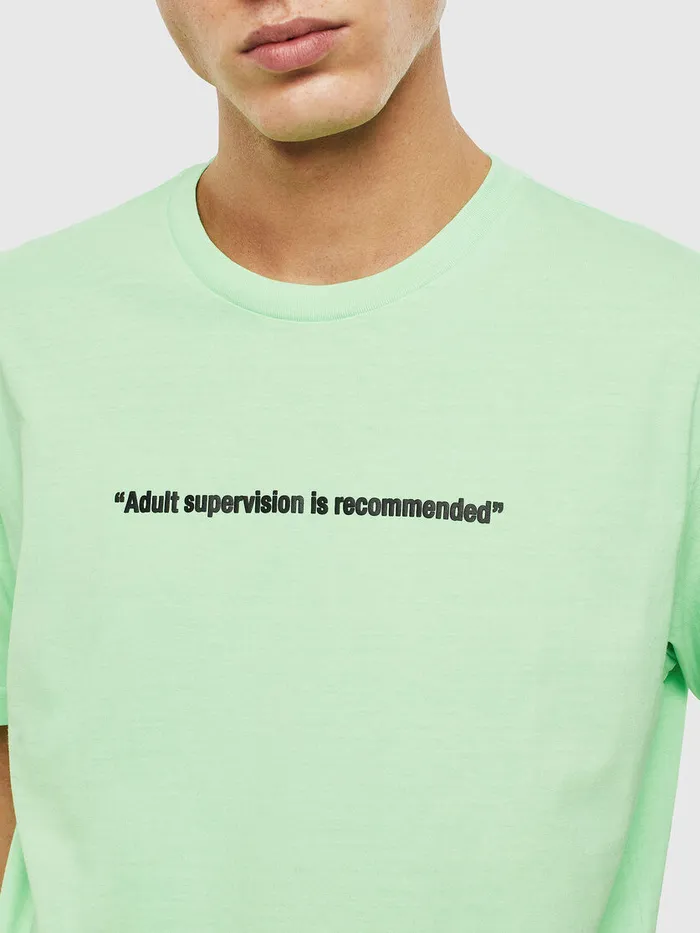 Diesel Tshirts Mens TJUSTNEON Green Fluo Popular