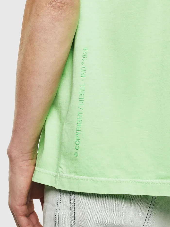 Diesel Tshirts Mens TJUSTNEONS1 Green Fluo Gift for Friend