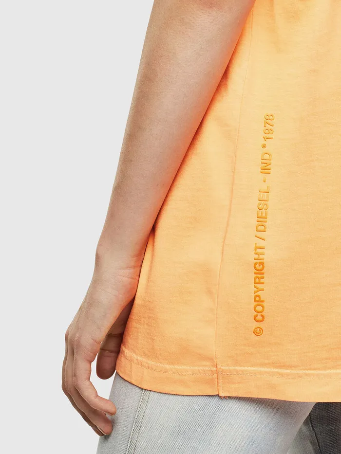 Diesel Tshirts Mens TJUSTNEONS1 Orange Gift 4 You