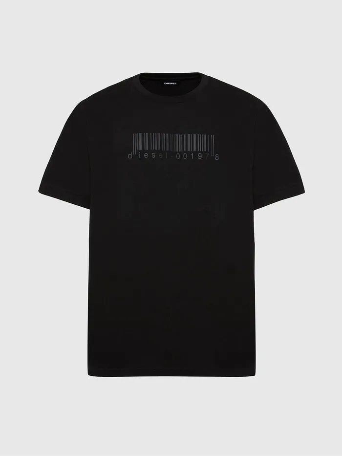 Diesel Tshirts Mens TJUSTSLITSX87 Black Popular