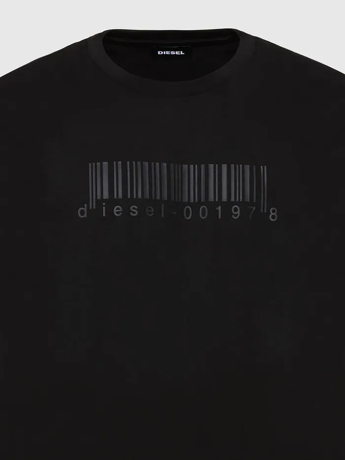 Diesel Tshirts Mens TJUSTSLITSX87 Black Popular