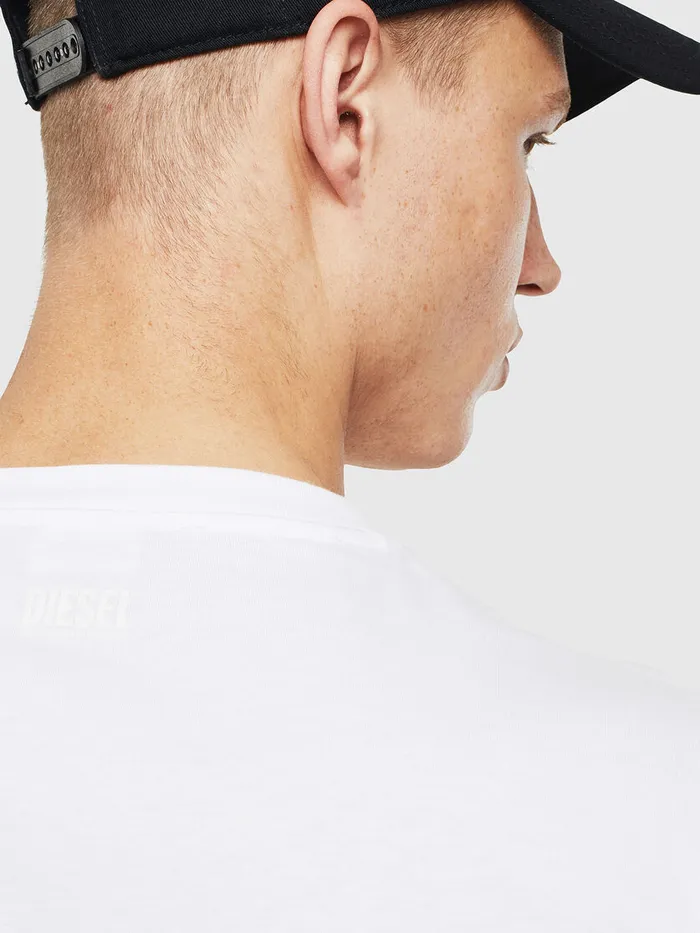 Diesel Tshirts Mens TJUSTT23 White Gift for Friend