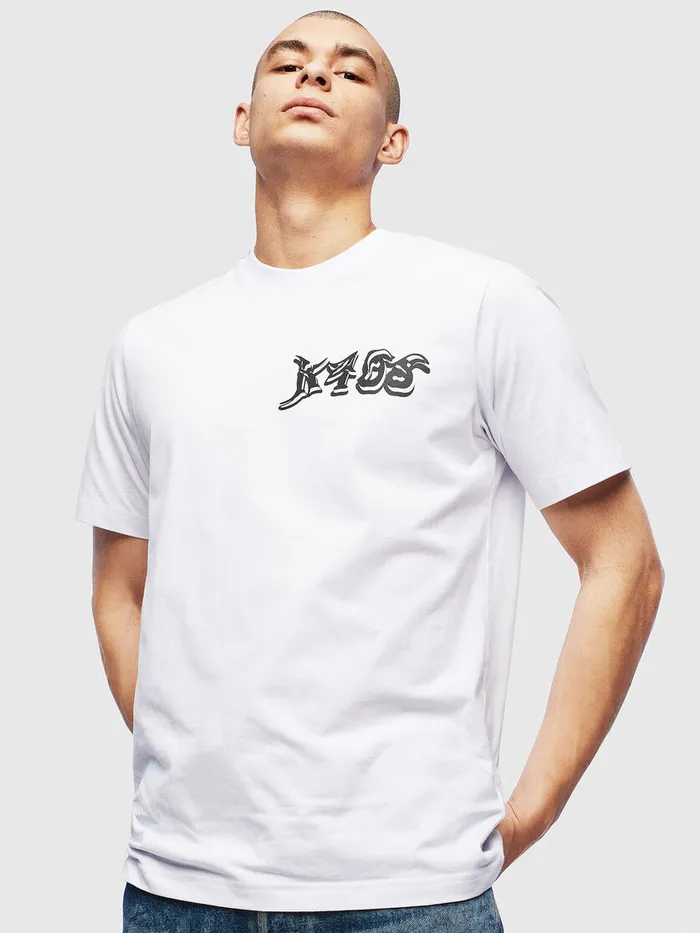 Diesel Tshirts Mens TJUSTT31 White Gift for Friend