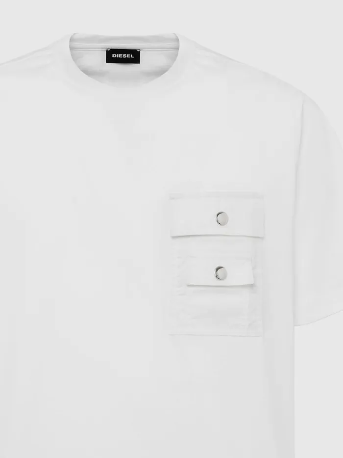 Diesel Tshirts Mens TTASKSLITS White Gift Ideas