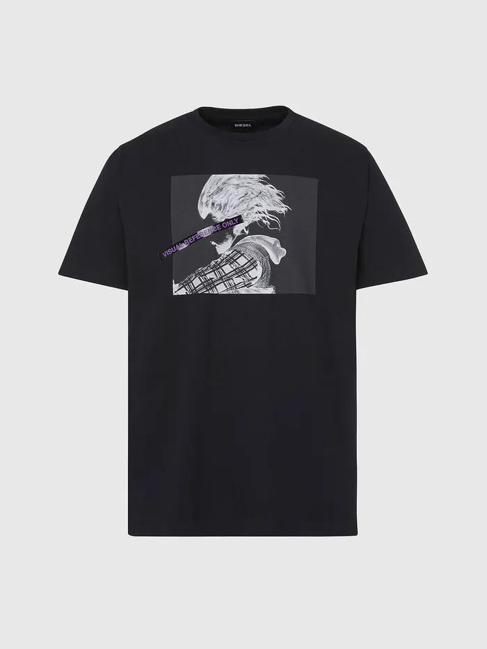 Diesel Tshirts Mens TTUBOLARX20 Black On Sale