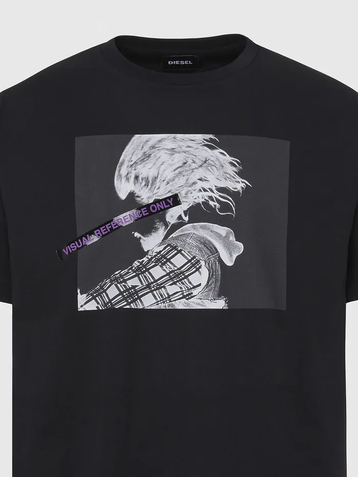 Diesel Tshirts Mens TTUBOLARX20 Black On Sale