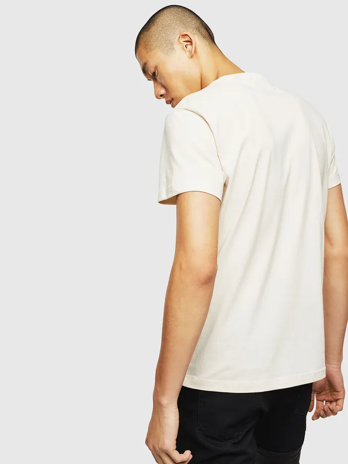 Diesel Tshirts Mens TWORKYMOHI White Casaul