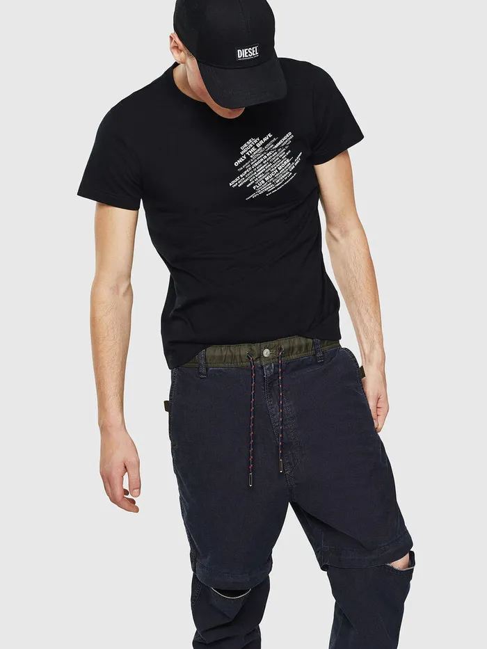 Diesel Tshirts Mens TWORKYS1 Black Popular
