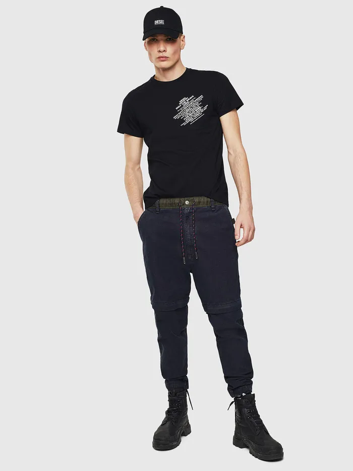 Diesel Tshirts Mens TWORKYS1 Black Popular