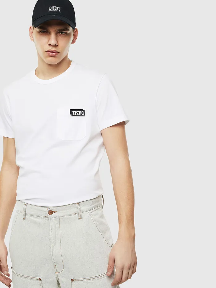 Diesel Tshirts Mens TWORKYSLITS White Online