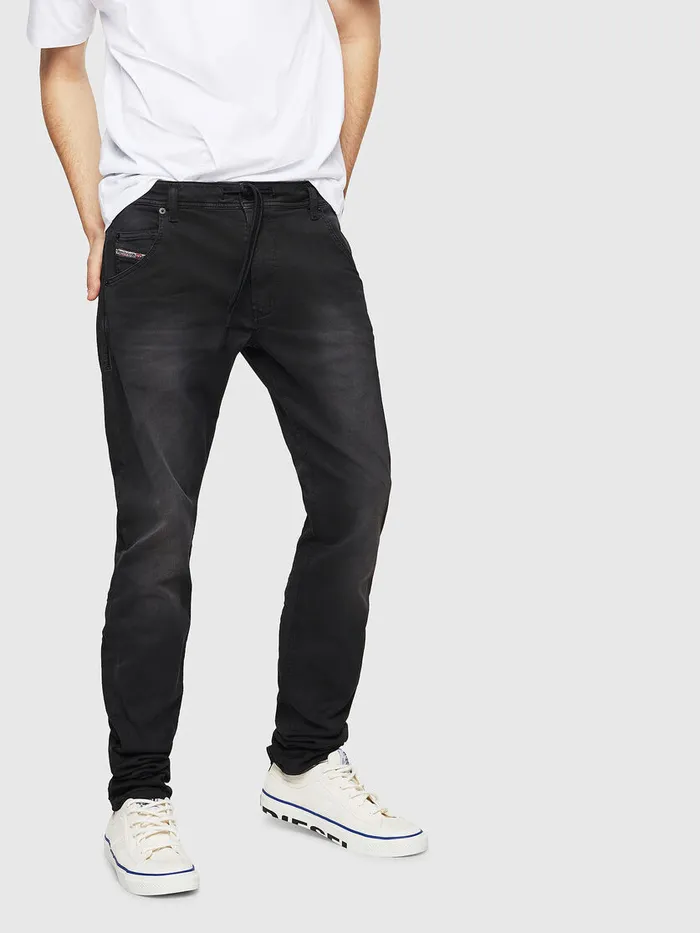 Diesel Tapered Mens Krooley Long JoggJeans 0670M Black Gift 4 You