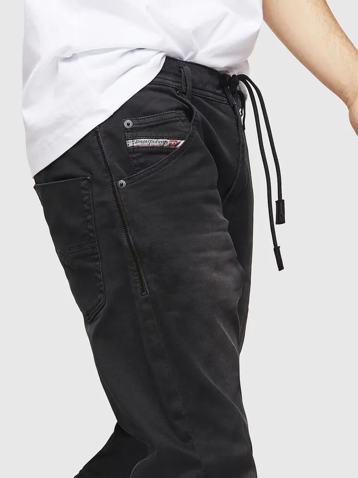 Diesel Tapered Mens Krooley Long JoggJeans 0670M Black Gift 4 You