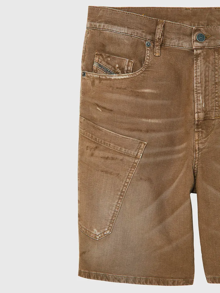 Diesel Trousers and Shorts Mens DAZERRSHORT JOGGJEANS Brown Cheap On Sale