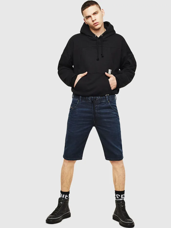 Diesel Trousers and Shorts Mens DKROOSHORT JOGGJEANS Dark Blue Popular