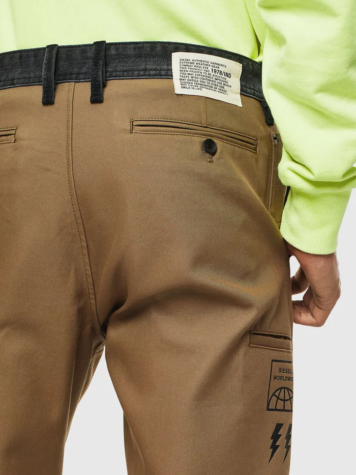 Diesel Trousers and Shorts Mens PKAPP BrownBlack Gift for Friend