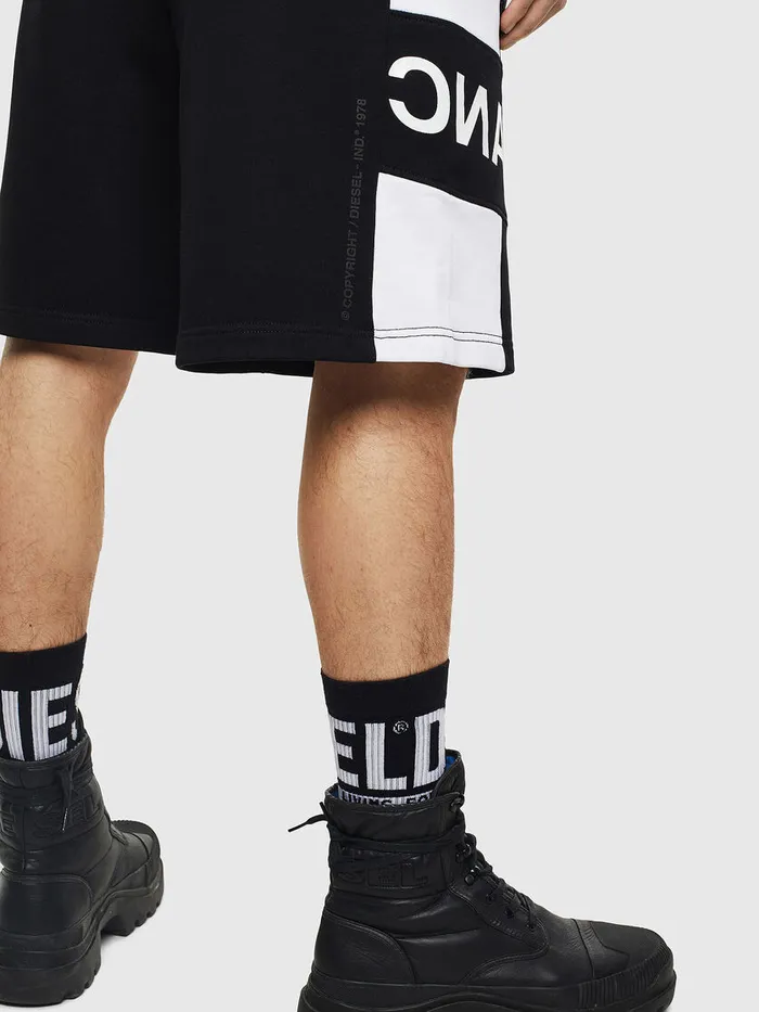 Diesel Trousers and Shorts Mens PSHAM BlackWhite Cheap On Sale