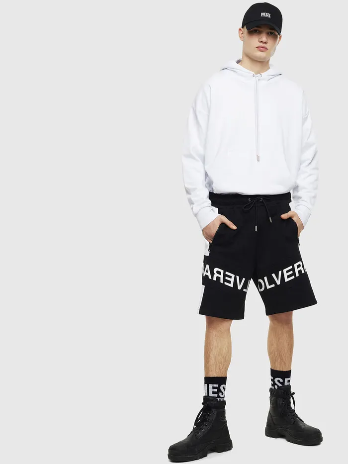 Diesel Trousers and Shorts Mens PSHAM BlackWhite Cheap On Sale