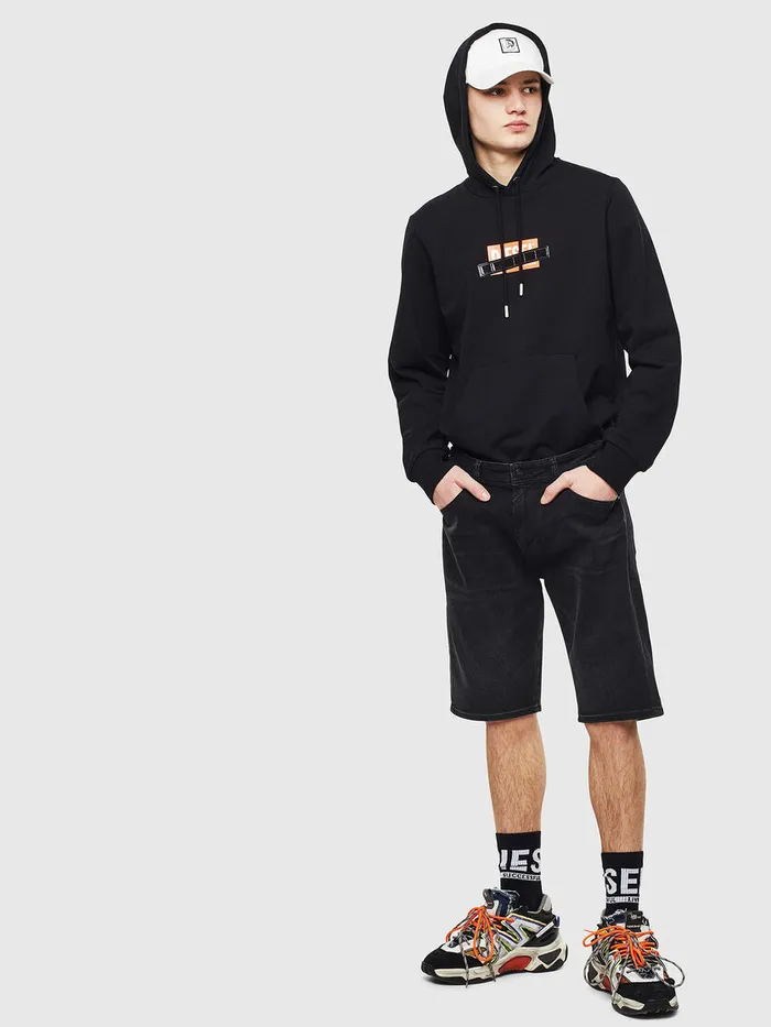 Diesel Trousers and Shorts Mens THOSHORT Black Gift for Friend