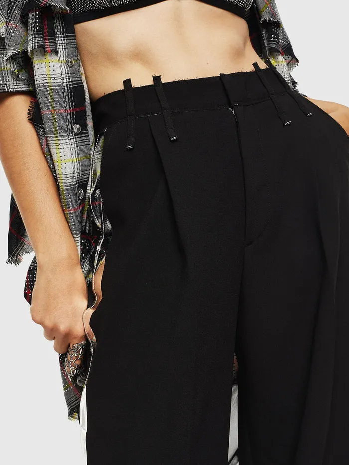 Diesel Trousers and Shorts Womens PMALIKA Black Gift for Friend