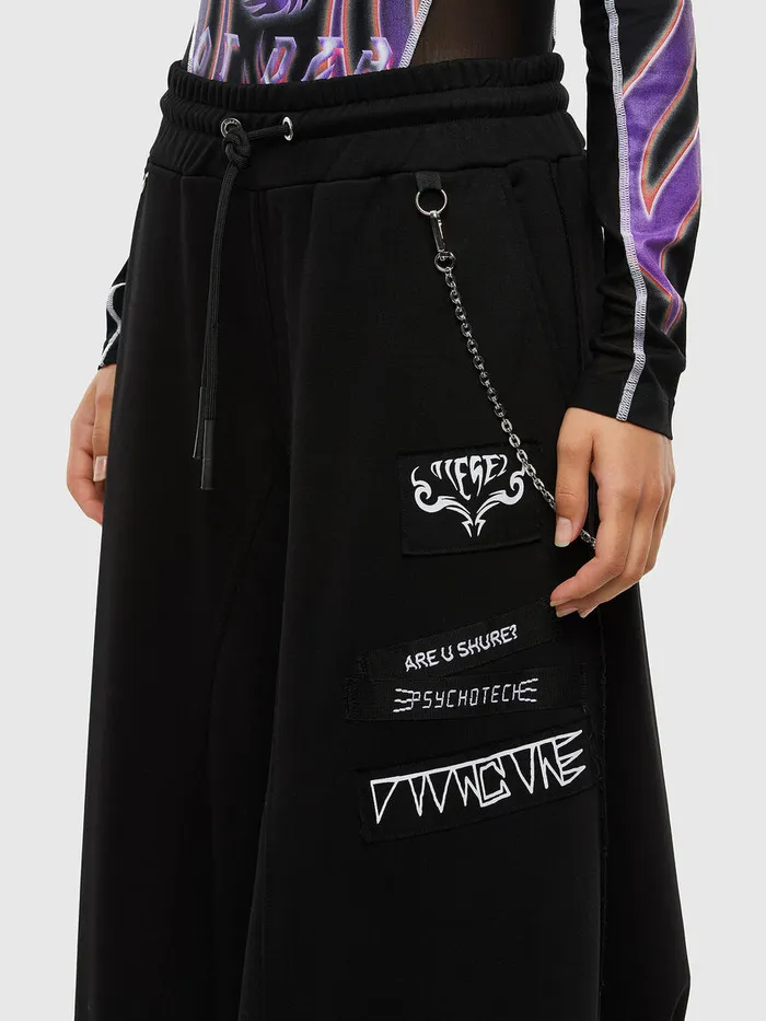 Diesel Trousers and Shorts Womens PSTRASSY Black Cheap On Sale