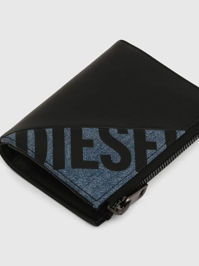Diesel Wallets Mens L12 ZIP BlackBlue Gift Ideas