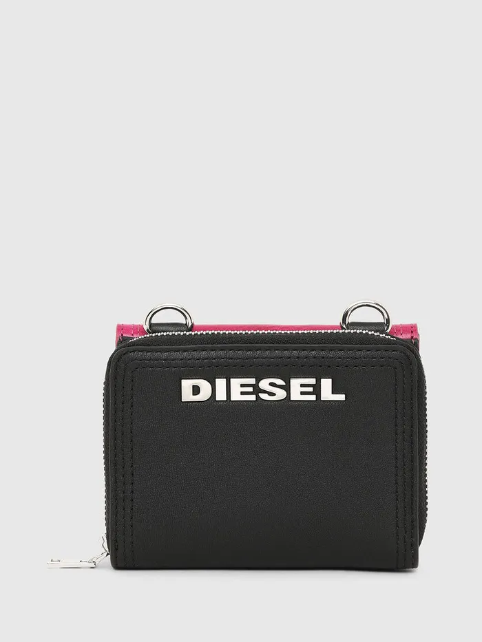 Diesel Wallets Womens LORY PinkBlack Cheap On Sale