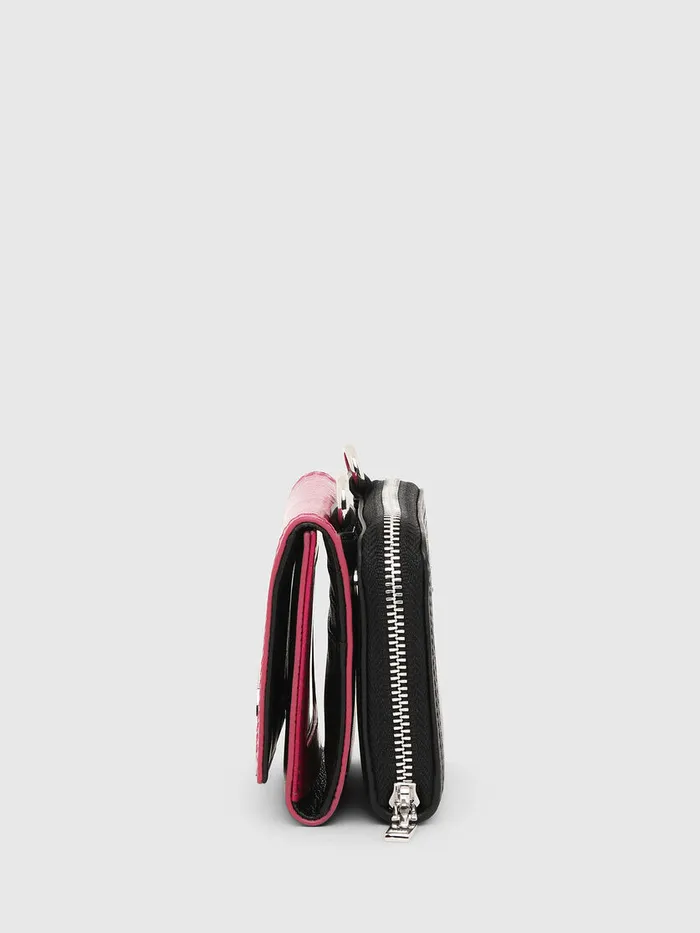 Diesel Wallets Womens LORY PinkBlack Cheap On Sale