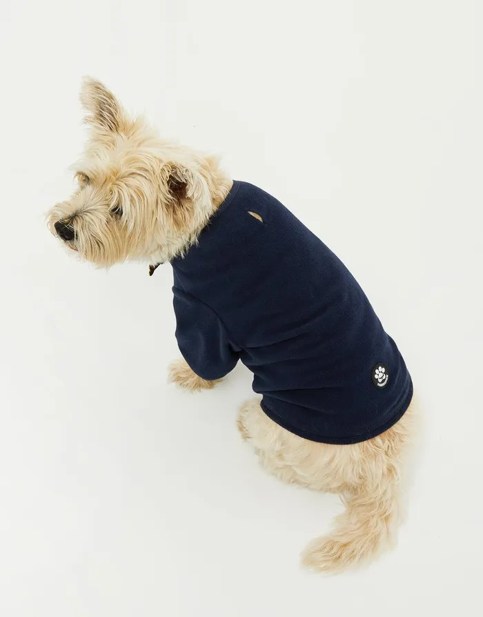 Dogs Dogs039 Navy Fleece Jumper Navy Threadbare Dog Jumpers