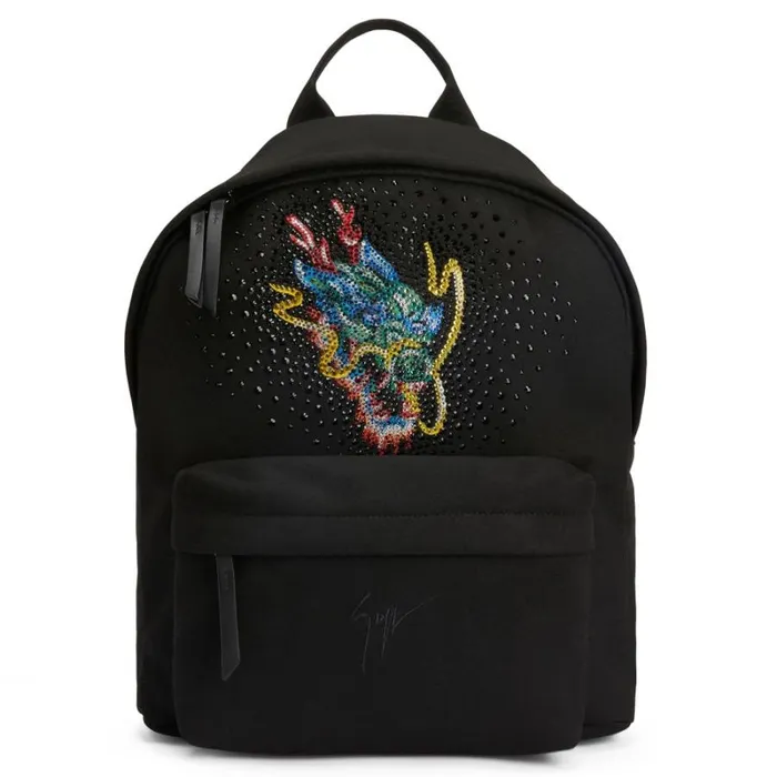 Dragon Crystal Black Men Giuseppe Zanotti Bags and Accessories