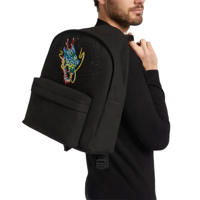 Dragon Crystal Black Men Giuseppe Zanotti Bags and Accessories
