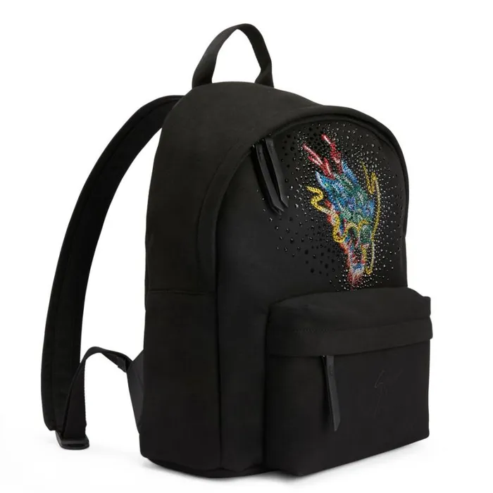Dragon Crystal Black Men Giuseppe Zanotti Bags and Accessories