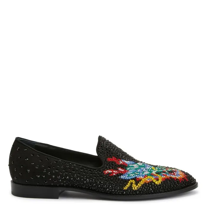 Dragon Crystal Black Men Giuseppe Zanotti Shoes